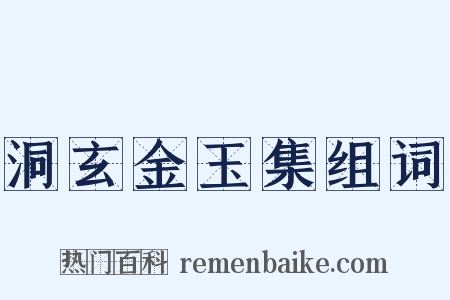 洞玄金玉集组词是什么意思的图片